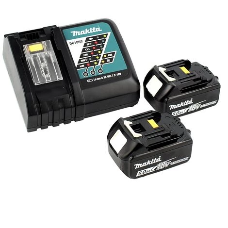 Makita DHP 453 RTJ Perceuse-visseuse à Percussion Sans Fil 18V 42Nm + Makpac + 2x Batteries 5,0 Ah + Chargeur + Jeu D'embouts Et Perceuses - 100 Pièces – Image 2