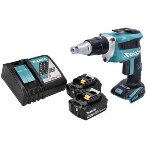 Makita DFS 452 RG Visseuse à Cloison Sèche Sans Fil 18 V Brushless + 2x Batteries 6,0 Ah + Chargeur – Image 2