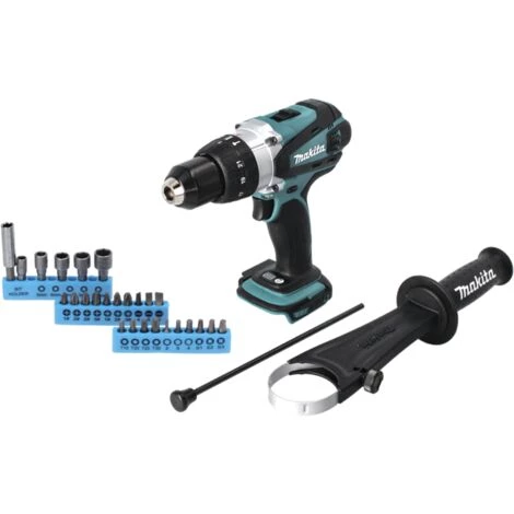 Makita DHP 458 Z Perceuse-visseuse à Percussion Sans Fil 18 V 91 Nm + Jeu D'embouts - 26 Pièces – Image 2