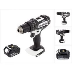 Makita DHP 482 G1W Perceuse-visseuse à Percussion Sans Fil 18 V 62 Nm + 1x Batterie 6,0 Ah - Sans Chargeur