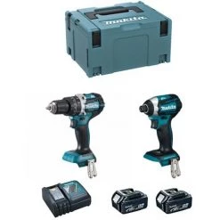 MAKITA Kit DLX2181TJ (DHP484 DTD154 2 X 5,0 Ah DC18RC MAKPAC 3)