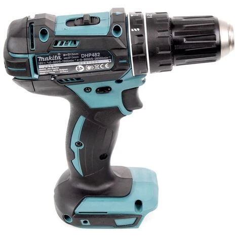 Makita DHP 482 Z Perceuse-visseuse à Percussion Sans Fil 18 V 62 Nm + Jeu D'embouts 40 Pièces - Sans Batterie, Sans Chargeur