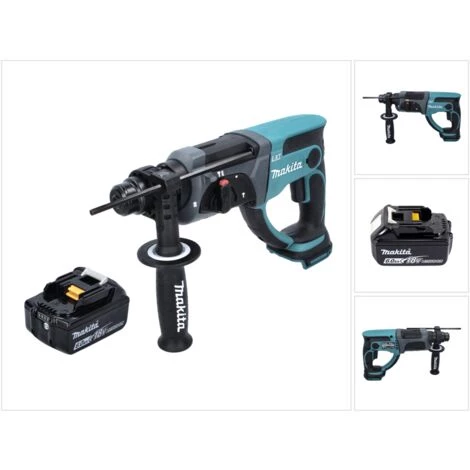 Makita DHR 202 G1 Perforateur Sans Fil 18 V 2.0 J SDS Plus + 1x Batterie 6.0 Ah - Sans Chargeur
