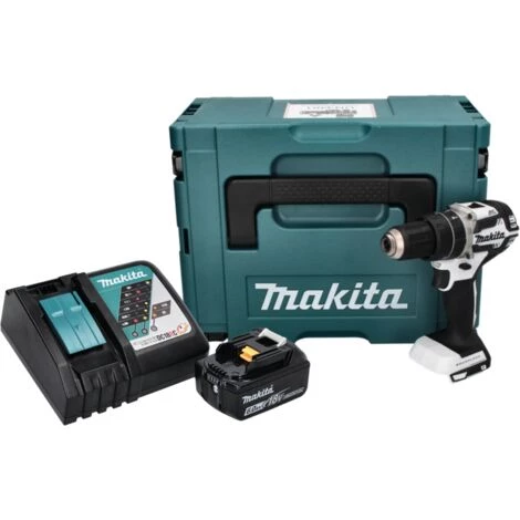Makita DHP 484 RG1J W Perceuse-visseuse à Percussion Sans Fil 18 V 54 Nm Brushless + 1x Batterie 6,0 Ah + Chargeur + Makpac – Image 2