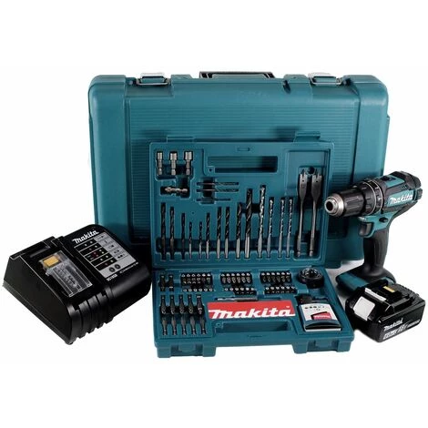 Makita DHP 482 SGK Perceuse-visseuse à Percussion Sans Fil 18V 62Nm + 1x Batterie 6,0Ah + Chargeur + Jeu De Mèches - 100 Pièces + Mallette De Transport – Image 5