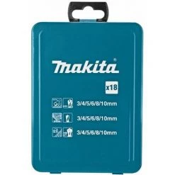 Coffret De 18 Forets Cylindriques Pour Bois, Acier, Et Béton Makita