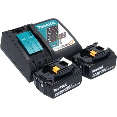Makita DSS 610 RTJ Scie Circulaire à Main Sans Fil 18 V 165 Mm + 2x Batteries BL 1850 B 5 Ah + Chargeur DC18RC + Makpac