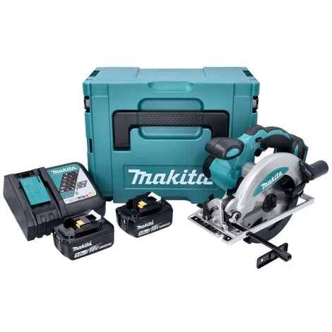 Makita DSS 610 RTJ Scie Circulaire à Main Sans Fil 18 V 165 Mm + 2x Batteries BL 1850 B 5 Ah + Chargeur DC18RC + Makpac – Image 2