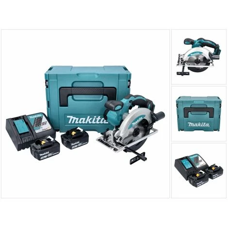 Makita DSS 610 RTJ Scie Circulaire à Main Sans Fil 18 V 165 Mm + 2x Batteries BL 1850 B 5 Ah + Chargeur DC18RC + Makpac – Image 4