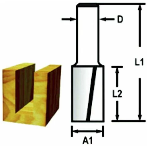 MAKITA Groove De Fraisage à Double Coupeur De Coupe 6mm
