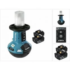 Makita DML 810 T Eclaireur de Zone Sans Fil LED 18 / 36 V ( 2 X 18 V ) 5500 Lm IP54 + 2x Batteries 5,0 Ah -sans Chargeur