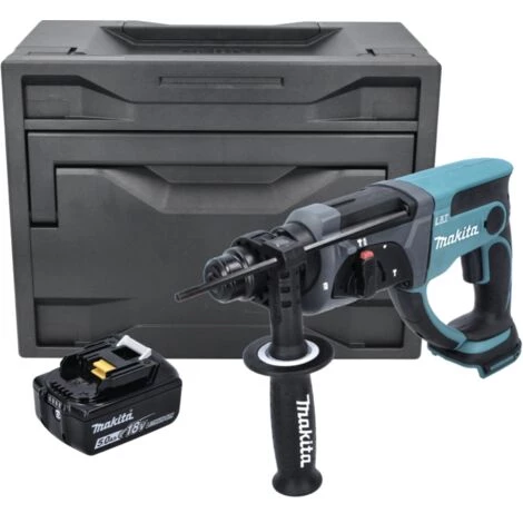 Makita DHR 202 T1X Perforateur sans Fil 18 V 2,0 J SDS Plus + 1x Batterie 5,0 Ah + Makbox - Sans Chargeur – Image 2