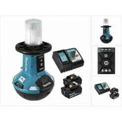 Makita DML 810 RT Eclaireur De Surface Avec Avec LED 18/36 V (2 X 18 V) 5500 Lm IP54 + 2x Batteries 5,0 Ah + Chargeur
