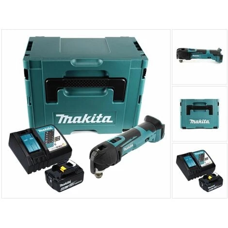 Makita DTM 51 RG1J Oscillateur Sans Fil 18 V + 1x Batterie 6,0 Ah + Chargeur + Makpac