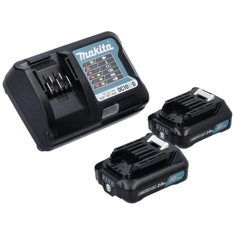 Makita HP 333 DWAE Perceuse à Percussion Sans Fil 12 V 30 Nm + 2x Batteries 2,0 Ah + Chargeur + Jeu De 100 Forets + Mallette – Image 2