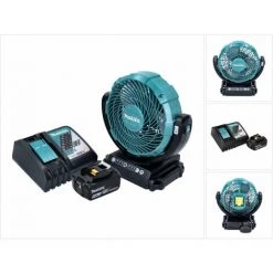 Makita DCF 102 RT1 Ventilateur Sans Fil 18 V - 18 Cm + 1x Batterie 5,0 Ah + Chargeur