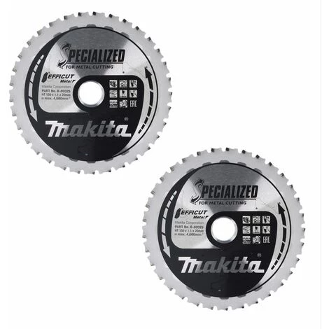 Makita MCCS15033E Lame De Scie SPECIALIZED EFFICUT 150 X 20 X 1,1 Mm - 2 Pièces (2x B-69325) 33 Dents
