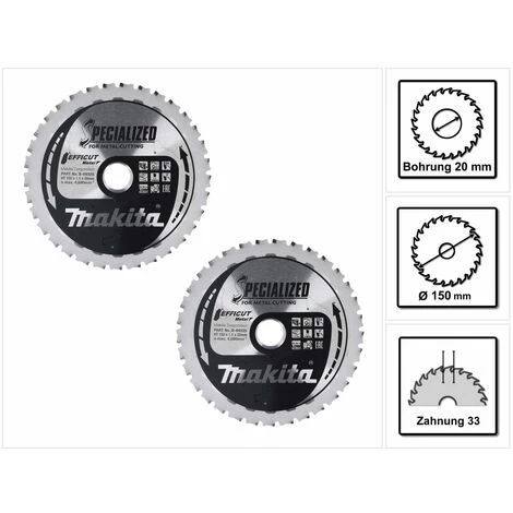 Makita MCCS15033E Lame De Scie SPECIALIZED EFFICUT 150 X 20 X 1,1 Mm - 2 Pièces (2x B-69325) 33 Dents – Image 5