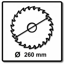 Makita CMSXF26080G SPECIALIZED EFFICUT Lame De Scie 260 X 30 X 1,65 Mm - 80 Dents, Pour Bois - 3 Pcs. (3x B-67290)