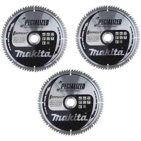 Makita CMSXF26080G SPECIALIZED EFFICUT Lame De Scie 260 X 30 X 1,65 Mm - 80 Dents, Pour Bois - 3 Pcs. (3x B-67290) – Image 4