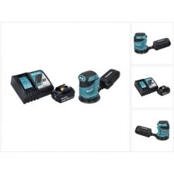 Makita DBO 180 RG1 Ponceuse Excentrique Sans Fil 18 V - 125 Mm + 1x Batterie 6,0 Ah + Chargeur