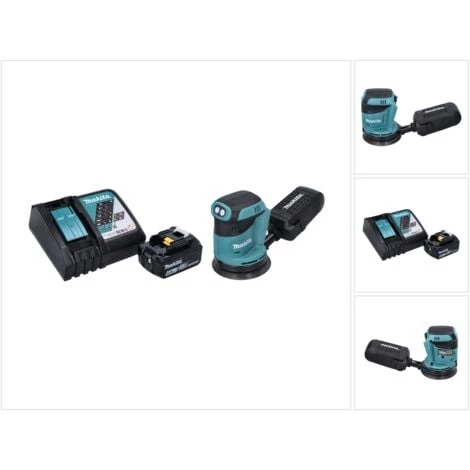 Makita DBO 180 RG1 Ponceuse Excentrique Sans Fil 18 V - 125 Mm + 1x Batterie 6,0 Ah + Chargeur