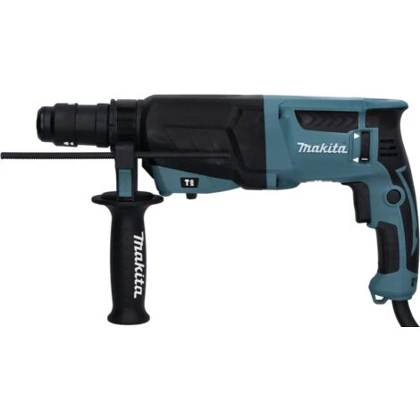 Makita HR 2630 TJ Perforateur Combiné 800 W 2,4 J SDS Plus + Jeu De 11 Burins + Mandrin Sans Clé + Makpac – Image 3