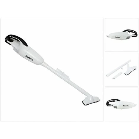 Makita BCL 180 ZW Aspirateur Sans Fil 18 V Li-Ion, Blanc, Solo - Appareil Uniquement