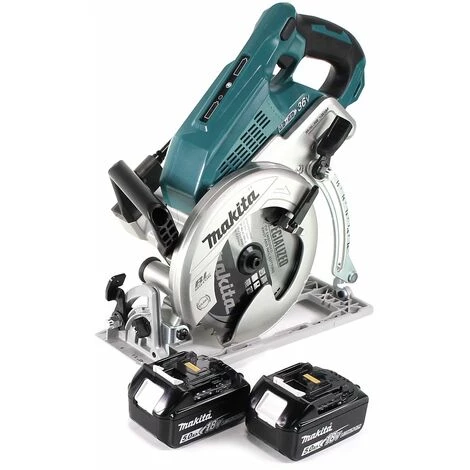Makita DRS 780 T Scie Circulaire Sans Fil 36V ( 2x18V ) 185 Mm Brushless + 2x Batteries 5,0Ah - Sans Chargeur – Image 4