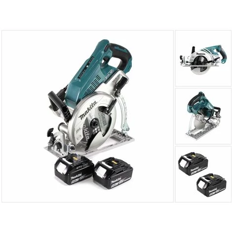 Makita DRS 780 T Scie Circulaire Sans Fil 36V ( 2x18V ) 185 Mm Brushless + 2x Batteries 5,0Ah - Sans Chargeur – Image 5