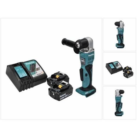 Makita DDA 351 RG Perceuse D'angle Sans Fil 18 V 13,5 Nm + 2x Batteries 6,0 Ah + Chargeur