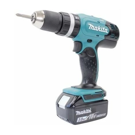 PERCEUSE-VISSEUSE À PERCUSSION SANS FIL MAKITA DHP453RFX8 18 V 3 AH LI-ION + BATTERIE, + MALLETTE 1 PC(S)