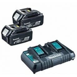 Makita DC18RD + 2 X BL1850B 5Ah Chargeur Et Batteries Compatibles 18v Ou 36v Li-ion LXT