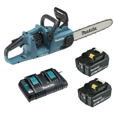 Tronçonneuse 36V (2x18V) 35 Cm DUC353 + 2 Batt 5Ah DUC353PT2 MAKITA
