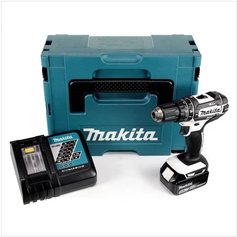 Makita DHP 482 ZW RT1J - 18 V Li-Ion Perceuse Visseuse à Percussion Sans Fil Avec Boîtier Makpac + 1x BL1850 5,0Ah Batterie + DC 18 RC Chargeur Rapide – Image 2